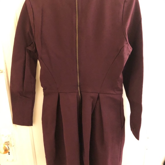 Aritzia (Talula) Long Sleeve Wine Dress - Size 4 - Picture 6 of 9